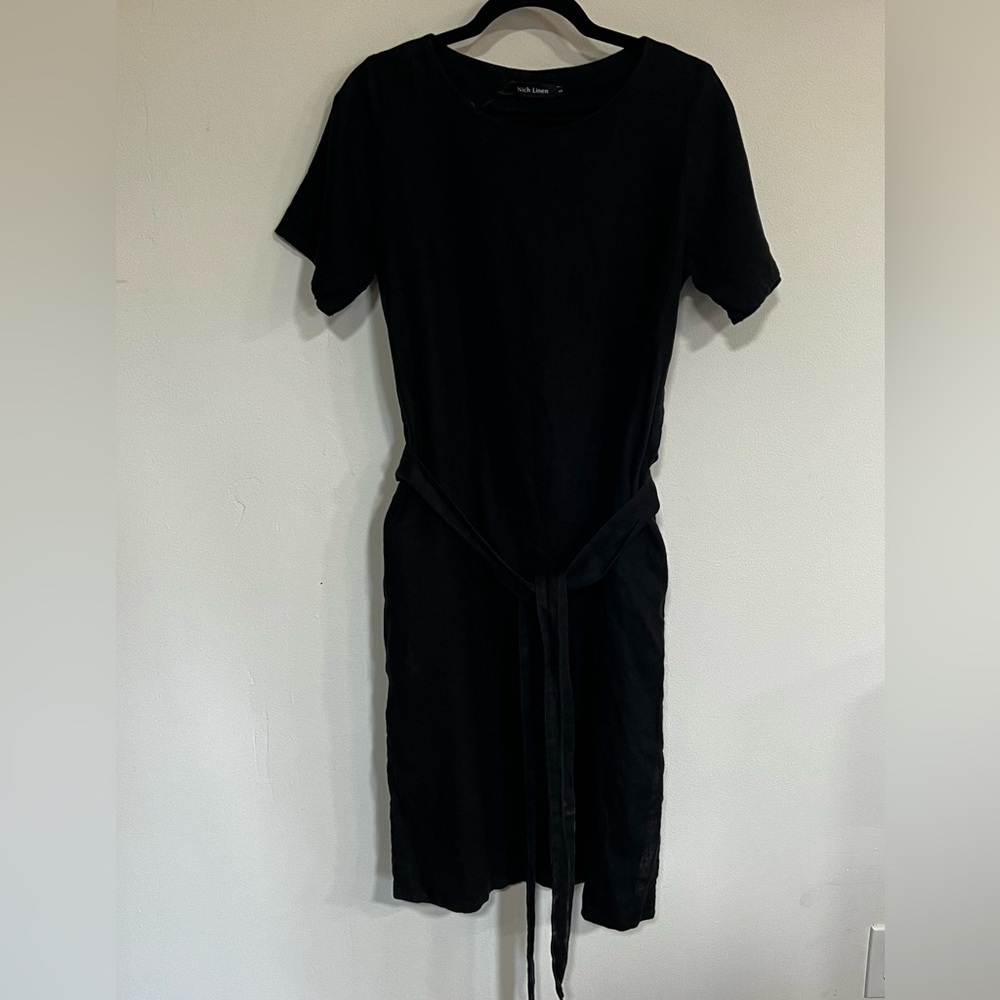 Niche Linen Amelia Linen Midi Dress